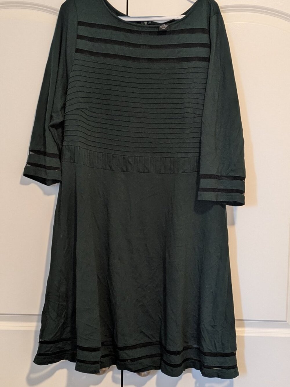Dark Green Knee-Length Holiday Dress, 24